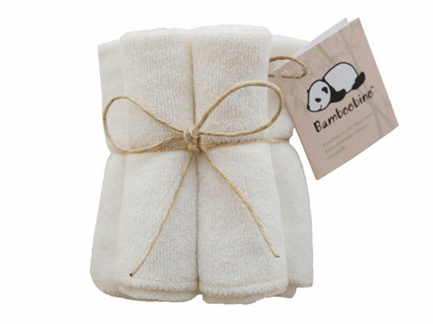 bamboobino baby washcloth in new baby gift bundle