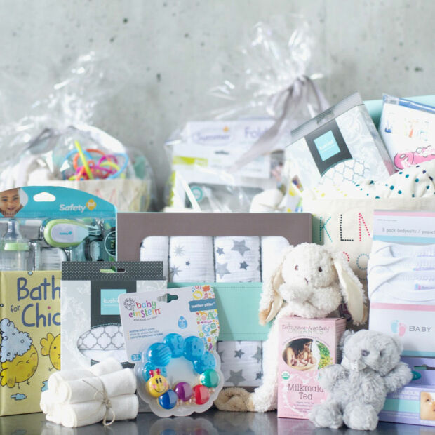 custom baby gifts from basic baby co for babies and new moms