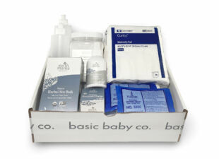 postpartum care package from Vancouver, BC company basic baby co