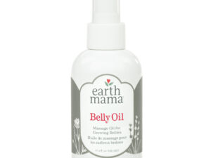 earth mama belly oil from a postpartum care package from basic baby co